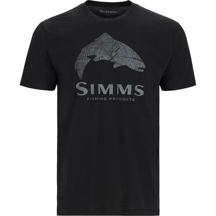 Simms - Wood Trout Fill T-Shirt - Men's - Black