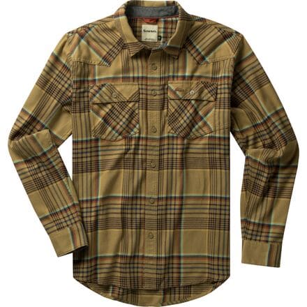 Simms - Santee Flannel Shirt - Men's - Camel/Navy/Clay Neo Plaid