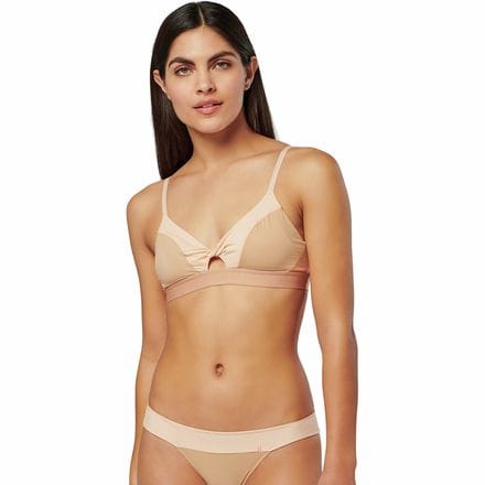 Stance - Twisted Triangle Natural Nylon Bralette - Women's