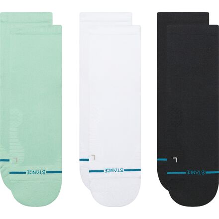 Run Light Qtr Sock -3-Pack