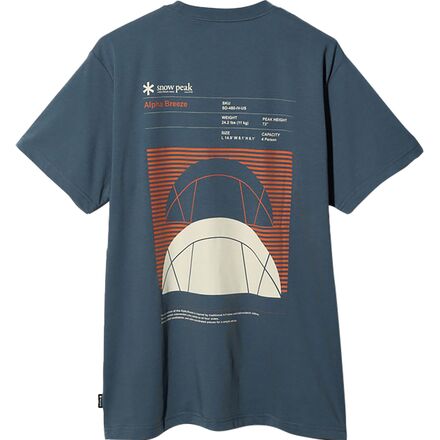 Snow Peak - Alpha Breeze Typography T-Shirt - Blue