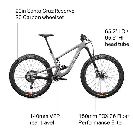 Santa Cruz Bicycles Hightower Carbon XT Reserve Mountain Bike - Bike