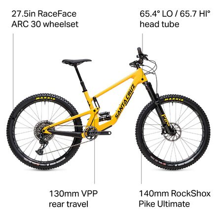 Santa Cruz Bicycles - 5010 Carbon CC X01 Eagle Mountain Bike - Golden Yellow
