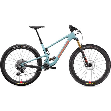 Santa Cruz Bicycles - Tallboy Carbon CC X01 Eagle AXS Reserve Mountain Bike - Gloss Aqua