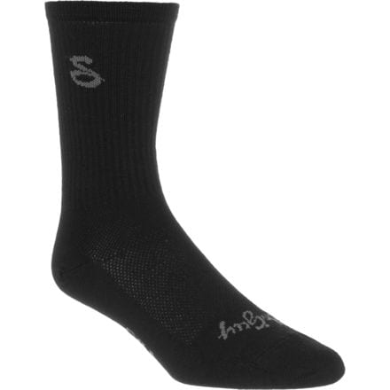 SockGuy - Tall Black 6in Wool Sock - One Color
