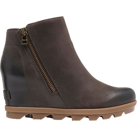 sorel joan of arctic wedge ii zip ash brown