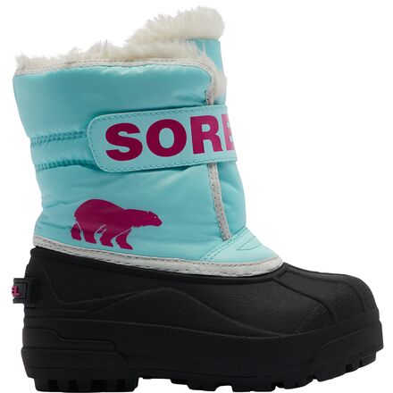 SOREL - Snow Commander Boot - Little Girls' - Ocean Surf/Cactus Pink