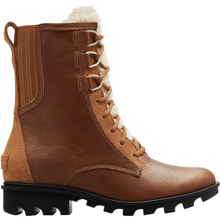 sorel women's phoenix short lace shearling boots