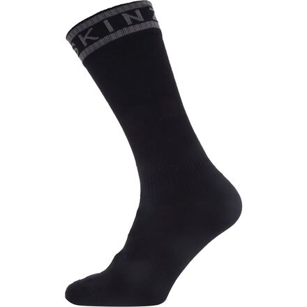 SealSkinz - Waterproof Warm Weather Mid-Length Hydrostop Sock - Black/Grey