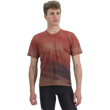 Sportful - Flow Giara T-Shirt - Men's - Cayenna Red/Mud