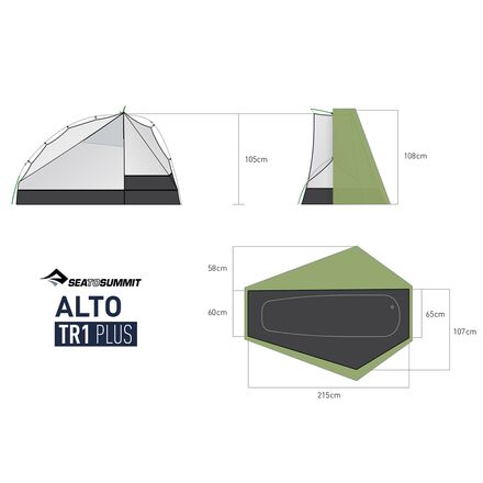 Sea To Summit - ALTO TR1 PLUS Tent: 1-Person 3-Season