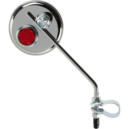 Mirror Round 3in Cp W/Red Reflector