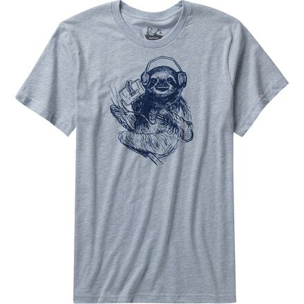 Slow Loris - Slow Jams Sloth Short-Sleeve T-Shirt - Heather Prism Blue