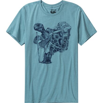 Slow Loris - Hiking Tortoise T-Shirt - Men's - Heather Blue Lagoon