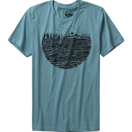 Slow Loris - Salish Sea T-Shirt - Heather Blue Lagoon