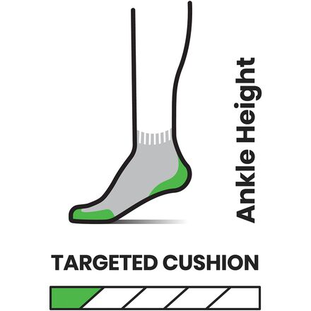 Smartwool - Run Targeted Cushion Pattern Ankle Sock
