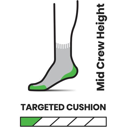 Smartwool - Run Targeted Cushion Mid Crew Sock