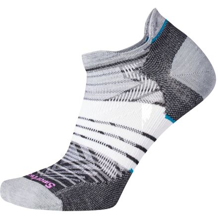 Smartwool - Run Zero Cushion Stripe Low Ankle Sock - Women's - Black