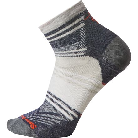 Smartwool - Run Zero Cushion Ankle Pattern Sock - Ash