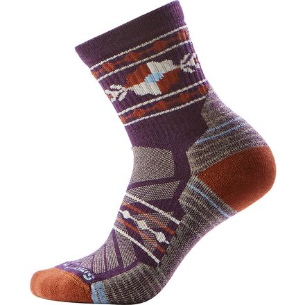 Hike Light Cushion Retro Floral Mid Crew Sock - Women's