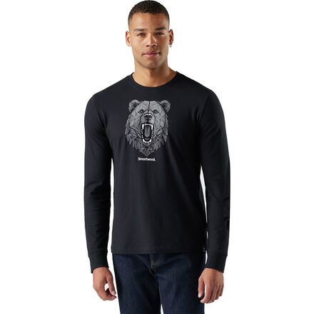 Geometric Bear Long-Sleeve Graphic T-Shirt - Men's