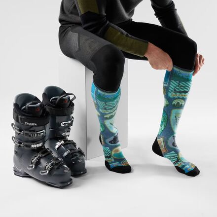 Smartwool - Ski Targeted Cushion Explorer Print OTC Sock - Men's