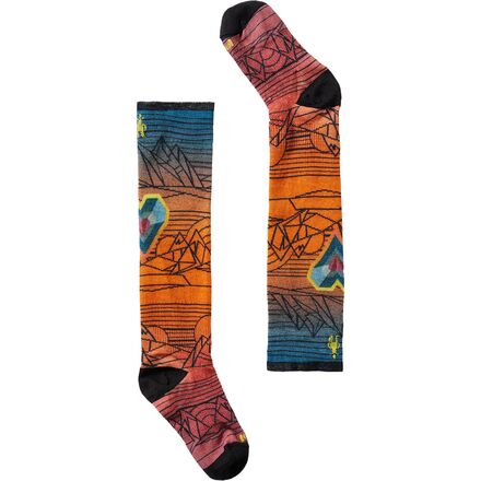 Smartwool - Ski Zero Cushion Geo Peaks Print OTC Sock - Kids'