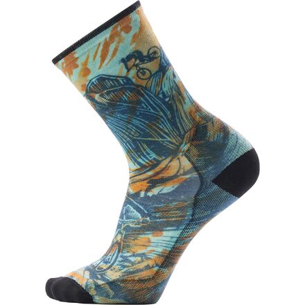 Bike Zero Cushion Rugged Ride Print Crew Sock