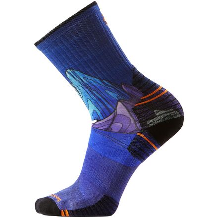 Hike Targeted Cushion Mountain Myth Print Crew Sock