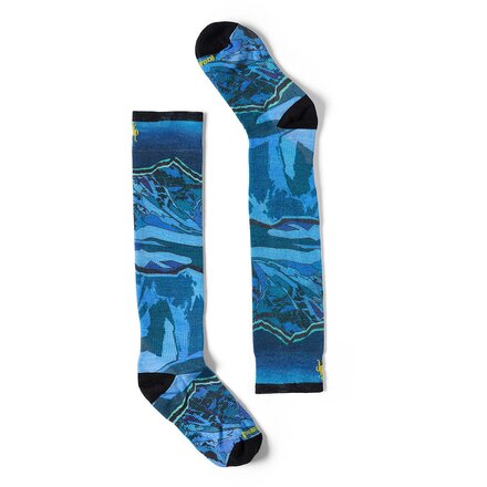 Smartwool - Ski Zero Cushion Storm Peak Print OTC Sock - Kids'