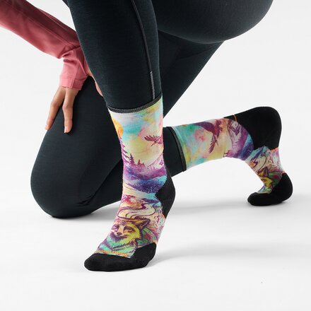 Smartwool - Trail Run Targeted Cush Serene Peak Print Crew Sock-Women's
