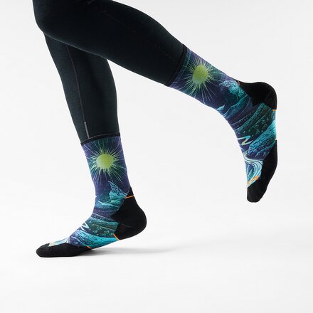 Smartwool - Trail Run Targeted Cushion Treeline Print Crew Sock