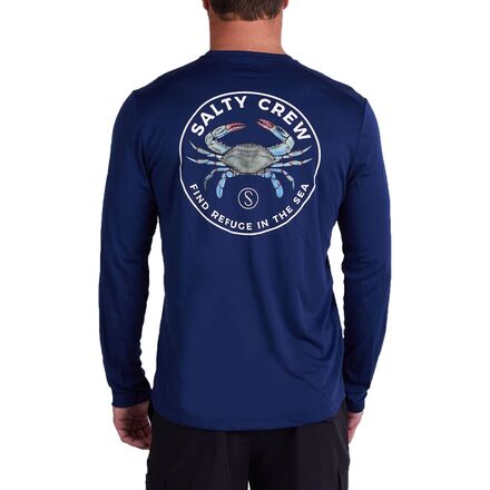 Salty Crew - Blue Crabber Long-Sleeve Sunshirt - Men's - Navy