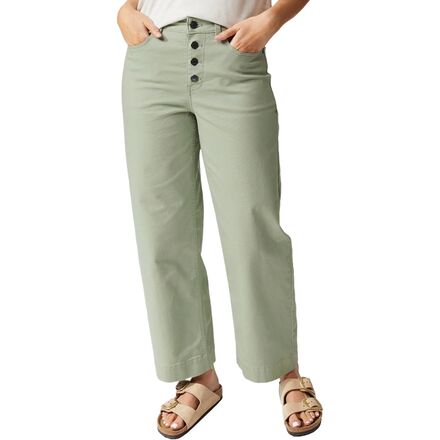 Rivet Wide Leg Canvas Pant - Women's