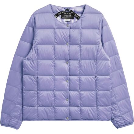 Taion - Crew Neck Button Down Jacket - Women's - Lavender