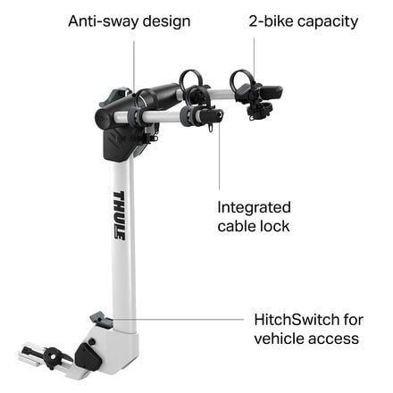Thule - Helium Pro Bike Rack - 2 Bike - Silver