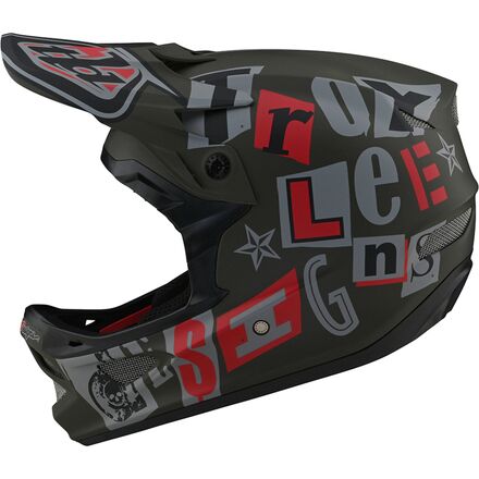 Troy Lee Designs - D3 Fiberlite Helmet - Anarchy Olive