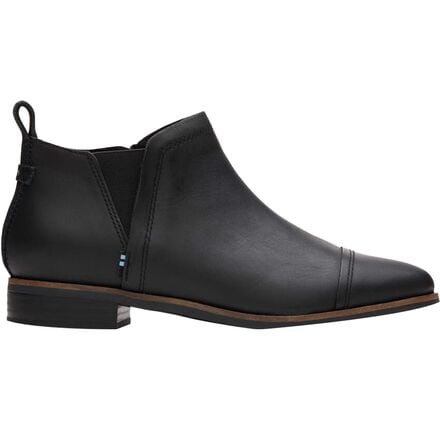 Toms - Reese Bootie - Women's - Black Smooth Waxy Leather