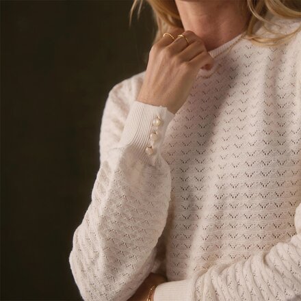 The Normal Brand - Olivia Pointelle Crew Sweater - Women's