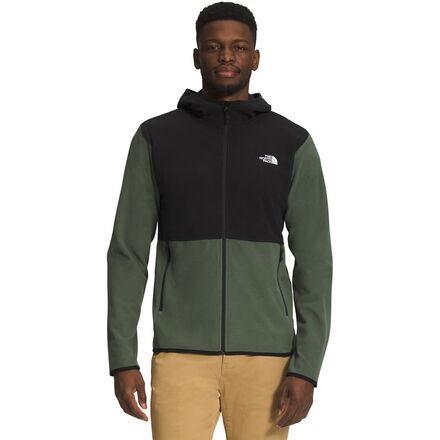 The North Face - TKA Glacier Full-Zip Hooded Fleece Jacket - Men's - Thyme/TNF Black