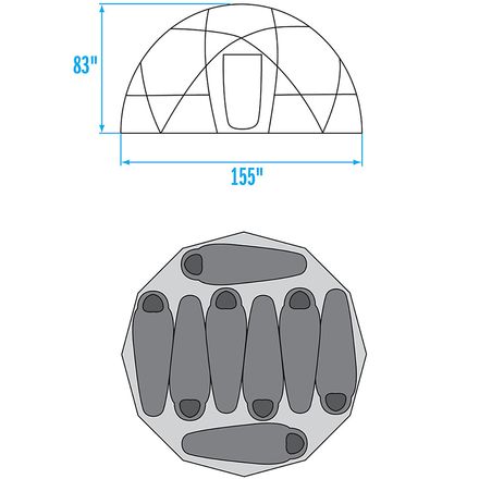 The North Face - 2-Meter Dome Tent: 8-Person 4-Season