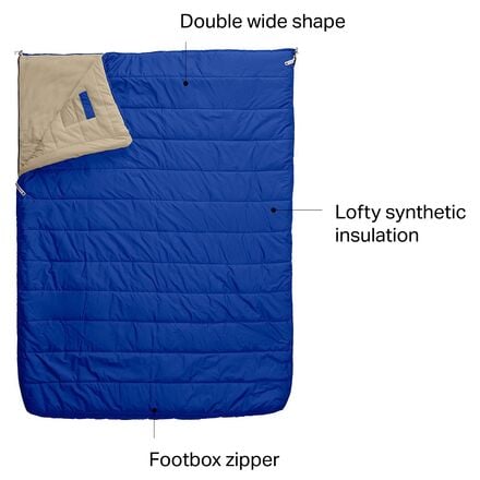 The North Face - Eco Trail Bed Double Sleeping Bag: 20F Synthetic