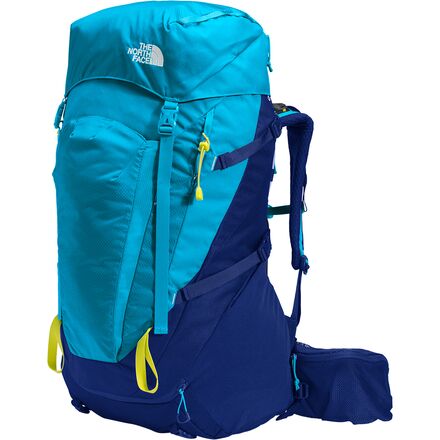 The North Face - Terra 55L Backpack - Kids' - Meridian Blue/Bolt Blue/Sulphur Spring Green