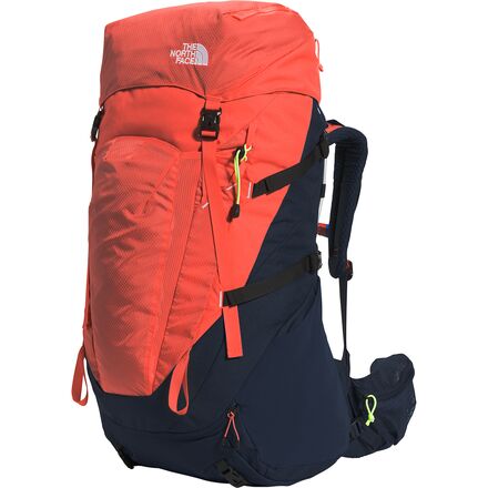 The North Face - Terra 55L Backpack - Kids' - Retro Orange/Summit Navy/LED Yellow