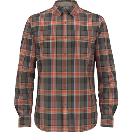 The North Face - Arroyo Long-Sleeve Flannel Shirt - Men's - Burnt Olive Green Small Half Dome Plaid
