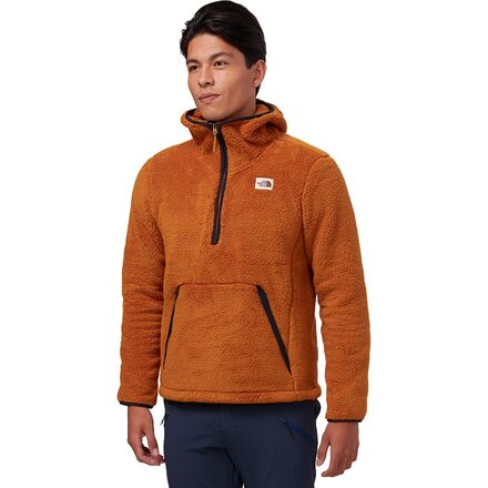 The North Face - Campshire Hooded Pullover Hoodie - Men's - Timber Tan/Aviator Navy
