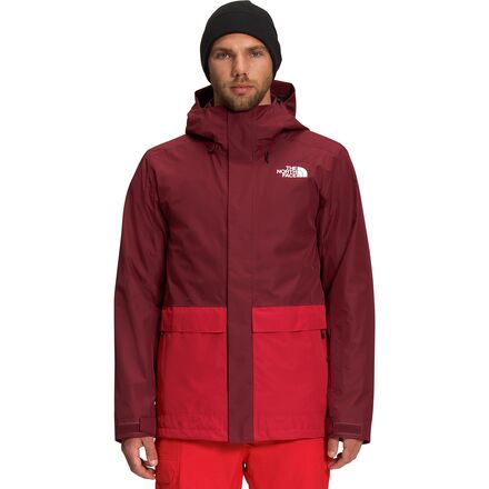 The North Face - Clement Triclimate Jacket - Men's - Cordovan/TNF Red/Cordovan