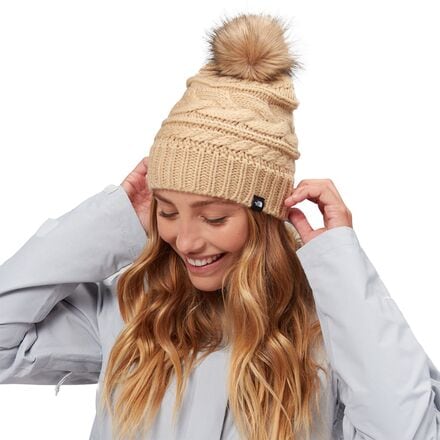 The North Face - Triple Cable Fur Pom Beanie - Women's