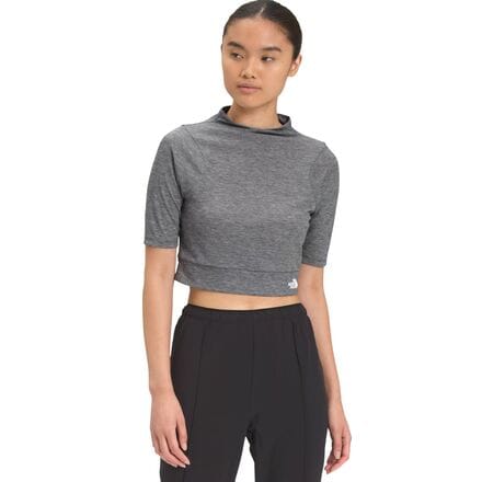 The North Face - Vyrtue Short-Sleeve Boxy Crop Top - Women's - TNF Black Heather