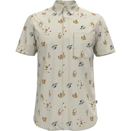 The North Face - Short Sleeve Baytrail Pattern Shirt - Men's - Vintage White Rock Climbers Print